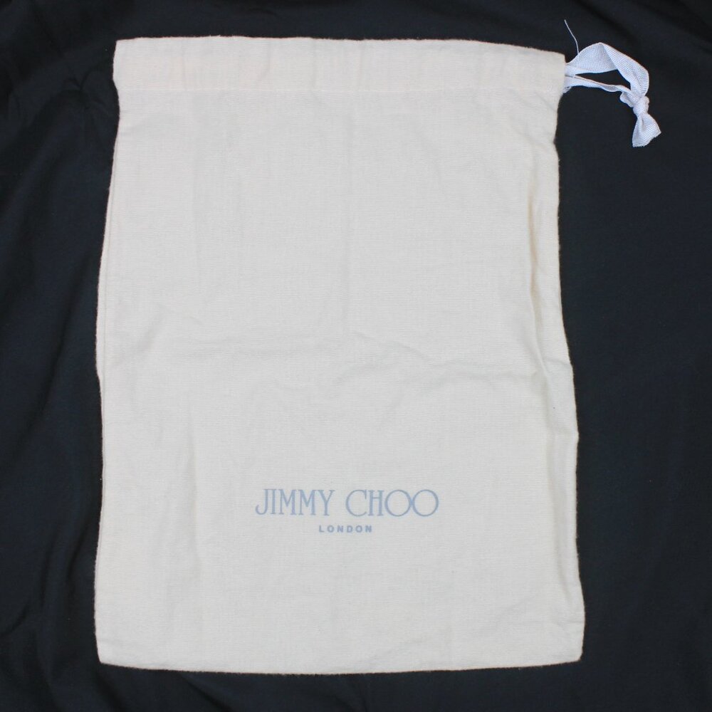 Jimmy Choo 14x10 Cream Drawstring Dust Bag - image 1